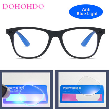 DOHOHDO Нови очила против синя светлина за жени, мъже, очила, блокиращи радиационната синя светлина, квадратна рамка на очила Защита на компютъра