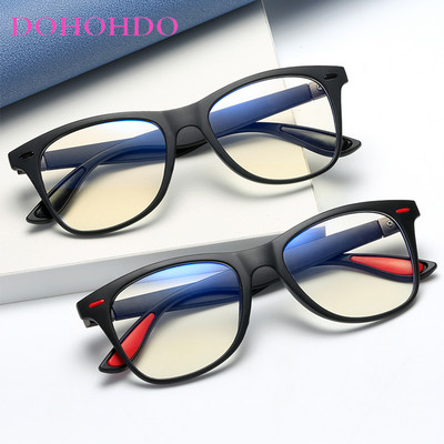 DOHOHDO Új Anti Blue Light szemüvegek Női Férfi Sugárzás Kék Fényt Blokkoló Szemüvegek Szögletes Szemüvegkeret Számítógép védelem