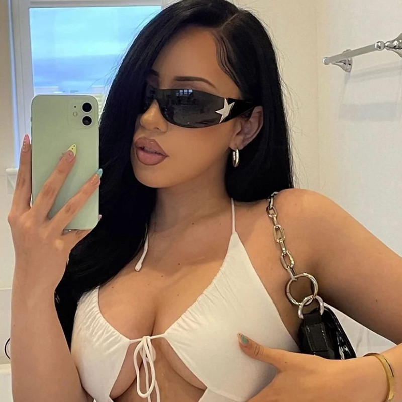 Nove Y2K sunčane naočale Ženske dizajnerske punk sunčane naočale za muškarce Zaštitne naočale Modne jednodijelne Lentes De Sol Mujer