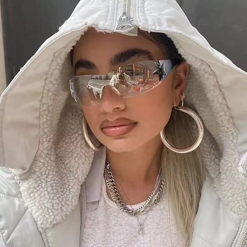 Nove Y2K sunčane naočale Ženske dizajnerske punk sunčane naočale za muškarce Zaštitne naočale Modne jednodijelne Lentes De Sol Mujer