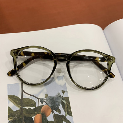 OVZA Retro okvir za naočale Ovalni ženski naočale s prozirnim staklima Muški dvobojni okvir S4089