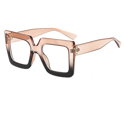 Dideli kvadratiniai moteriškų akinių rėmeliai, skaidrūs naujos mados juodi optiniai lęšiai moteriški akiniai Prabangūs dideli akiniai 2023 m.