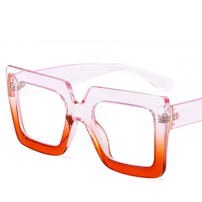 Dideli kvadratiniai moteriškų akinių rėmeliai, skaidrūs naujos mados juodi optiniai lęšiai moteriški akiniai Prabangūs dideli akiniai 2023 m.