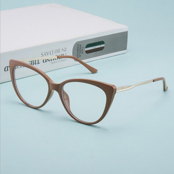 2022 Vintage Cat Eye Γυαλιά Γυναικεία Επώνυμη Σχεδιαστής Ρετρό Γυαλιά Γυαλιά Γυναικεία διαφανής διαφανής φακός Αντι-μπλε ελαφρύ μεταλλικό γυαλί