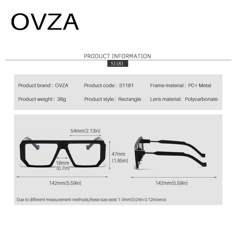 OVZA 2023 Nove modne naočale protiv plavih zraka Muški retro okviri za naočale Ženske računalne naočale Punk stil S1181