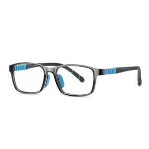 TWO Oclock Aukštos kokybės vaikams mėlyni šviesūs akiniai kvadratiniai silikoniniai nosies pagalvėlės optiniai akinių rėmeliai akiniai vaikams 0 dioptrijų akiniai