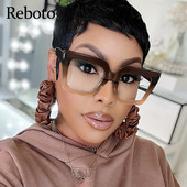 Kvadratiniai skaidrūs akinių rėmeliai Vintažiniai skaidrūs akiniai madingi stiliai Prekės ženklo dizaineris Dideli madingi akiniai kompiuteriui