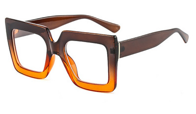 Kvadratiniai skaidrūs akinių rėmeliai Vintažiniai skaidrūs akiniai madingi stiliai Prekės ženklo dizaineris Dideli madingi akiniai kompiuteriui