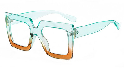 Kvadratiniai skaidrūs akinių rėmeliai Vintažiniai skaidrūs akiniai madingi stiliai Prekės ženklo dizaineris Dideli madingi akiniai kompiuteriui