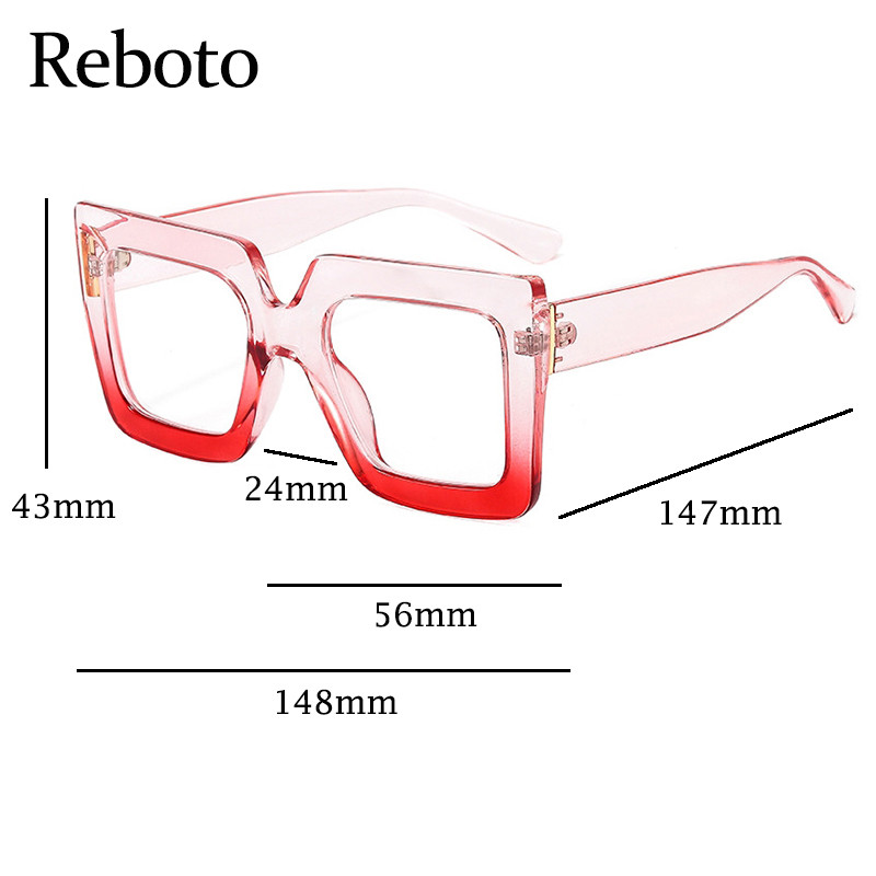 Kvadratiniai skaidrūs akinių rėmeliai Vintažiniai skaidrūs akiniai madingi stiliai Prekės ženklo dizaineris Dideli madingi akiniai kompiuteriui