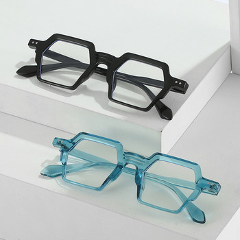 SHAUNA Анти-синя светлина Ретро нитове Шестоъгълни рамки за очила Оптични очила