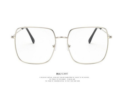 2021. Najnoviji četvrtasti okviri vintage Eeygalsses Ženske prevelike velike veličine Optički okviri Metalni okviri za naočale Prozirne leće Naočale