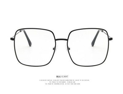 2021. Najnoviji četvrtasti okviri vintage Eeygalsses Ženske prevelike velike veličine Optički okviri Metalni okviri za naočale Prozirne leće Naočale