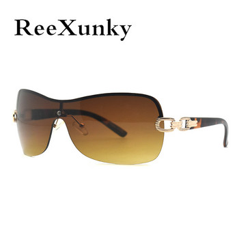 ReeXunky Rimless Γυναικεία γυαλιά ηλίου 2021 Μόδα πολυτελείας Vintage Oversized One-Piece Αποχρώσεις Ανδρικά ρετρό γείσο UV400 zonnebril dames