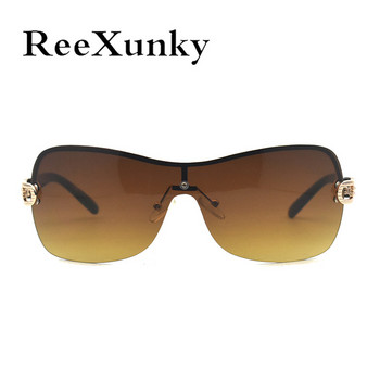 ReeXunky Rimless Γυναικεία γυαλιά ηλίου 2021 Μόδα πολυτελείας Vintage Oversized One-Piece Αποχρώσεις Ανδρικά ρετρό γείσο UV400 zonnebril dames