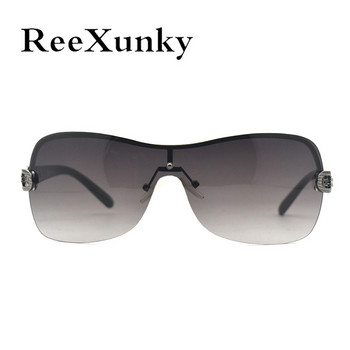 ReeXunky Rimless Γυναικεία γυαλιά ηλίου 2021 Μόδα πολυτελείας Vintage Oversized One-Piece Αποχρώσεις Ανδρικά ρετρό γείσο UV400 zonnebril dames