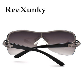 ReeXunky Rimless Γυναικεία γυαλιά ηλίου 2021 Μόδα πολυτελείας Vintage Oversized One-Piece Αποχρώσεις Ανδρικά ρετρό γείσο UV400 zonnebril dames