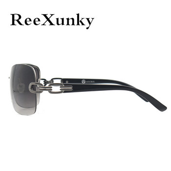 ReeXunky Rimless Γυναικεία γυαλιά ηλίου 2021 Μόδα πολυτελείας Vintage Oversized One-Piece Αποχρώσεις Ανδρικά ρετρό γείσο UV400 zonnebril dames