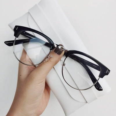 2023 Polumetalni ženski okviri za naočale Muški okviri za naočale Vintage SquareClear Glasses Optical Spectacle Frame naočale