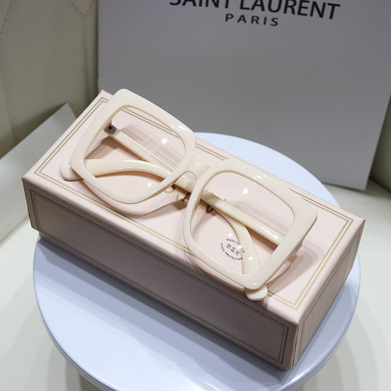 Modne četvrtaste naočale Ženske retro Anti-blue Light Računalne naočale Prozirne prozirne leće Vintage Brand Dizajnerske naočale