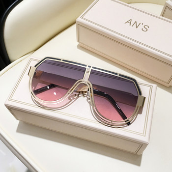 MS нови мъжки модни слънчеви очила без рамки, унисекс, имитация на кристали, преливащ цвят UV400, дамски слънчеви очила