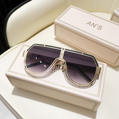 MS nove muške modne sunčane naočale bez okvira, uniseks imitacija štrasa s gradijentnom bojom UV400, ženske sunčane naočale