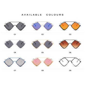 Vintage Steampunk Unisex γυαλιά ηλίου Luxury Designer Punk Glasses Rhombus Alloy Rade Σκιές για άνδρες και γυναίκες