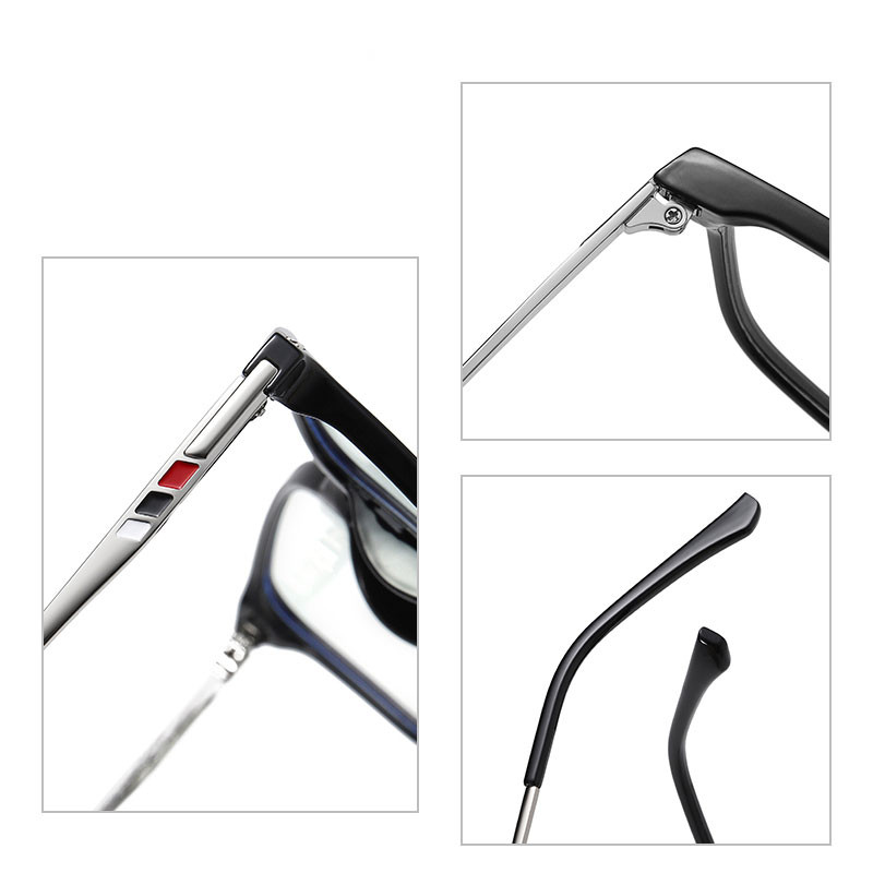 Muške naočale protiv plave zrake, prilagođene optičke naočale za kratkovidnost, hipermetropiju, dioptrijske naočale s pravokutnim okvirom od legure