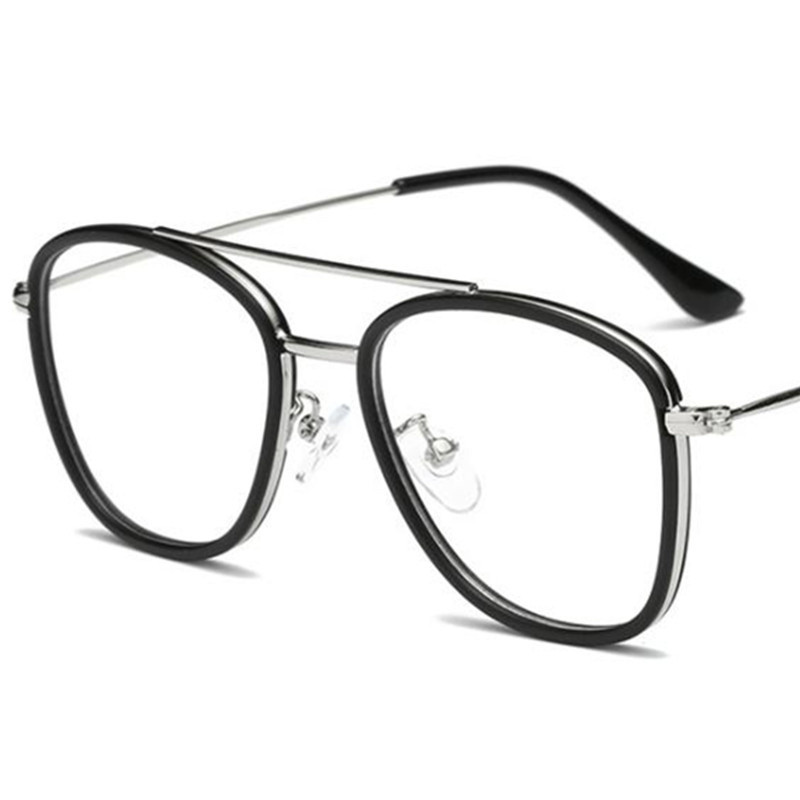 Γυαλιά προσωπικότητας Ρετρό οπτικά γυαλιά γυαλιά Unisex Διπλής Δέσμης Γυαλιά Oversize Σκελετός Γυαλιά Διαθέσιμα 5 Χρώματα