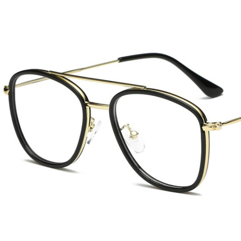 Γυαλιά προσωπικότητας Ρετρό οπτικά γυαλιά γυαλιά Unisex Διπλής Δέσμης Γυαλιά Oversize Σκελετός Γυαλιά Διαθέσιμα 5 Χρώματα