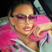 Uued klassikalised vintage metallist ruudukujulised peegliga päikeseprillid naiste brändi gradientvärviga päikeseprillid meeste sõiduvarjud Oculos Feminino