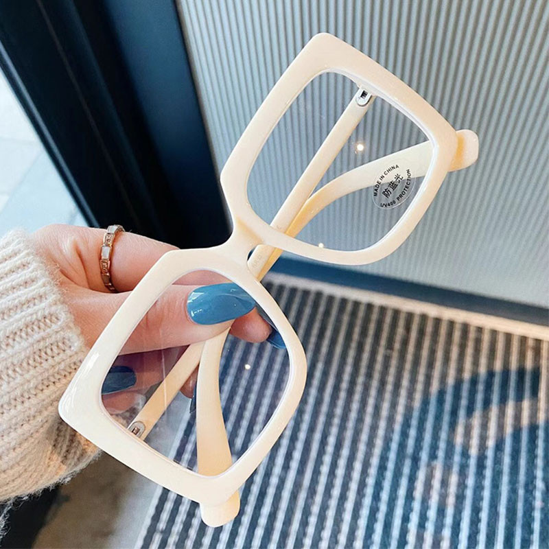 Prozirne četvrtaste naočale Ženske modne velike prozirne okvire za optičke naočale Ženske vintage naočale protiv plave svjetlosti