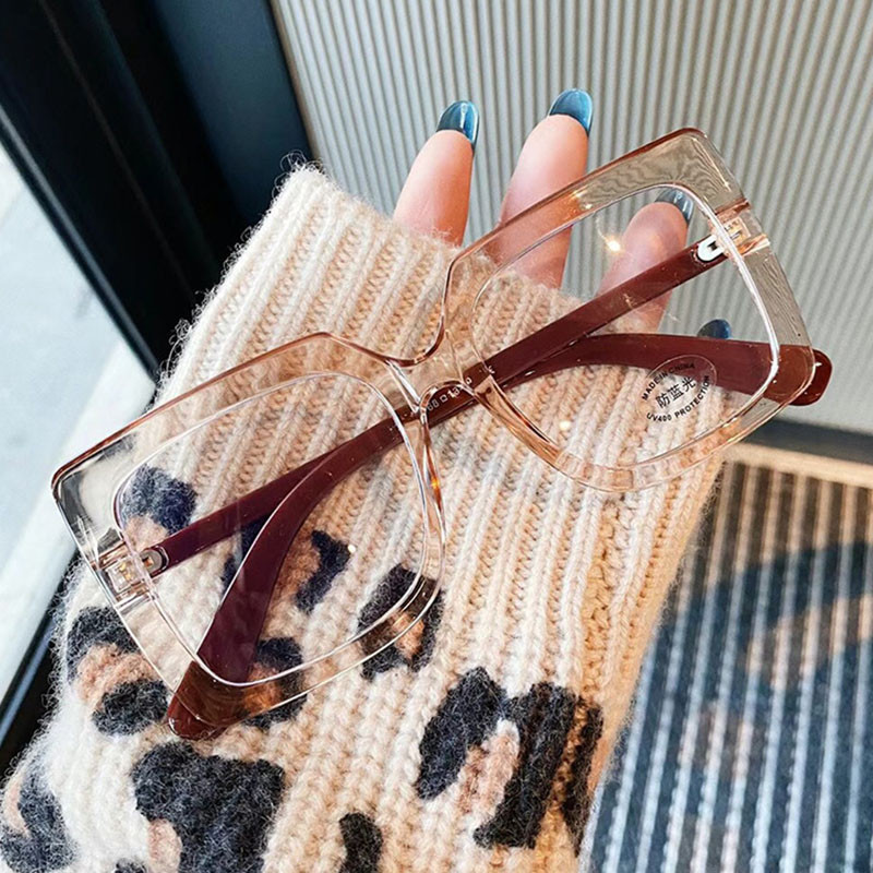 Prozirne četvrtaste naočale Ženske modne velike prozirne okvire za optičke naočale Ženske vintage naočale protiv plave svjetlosti