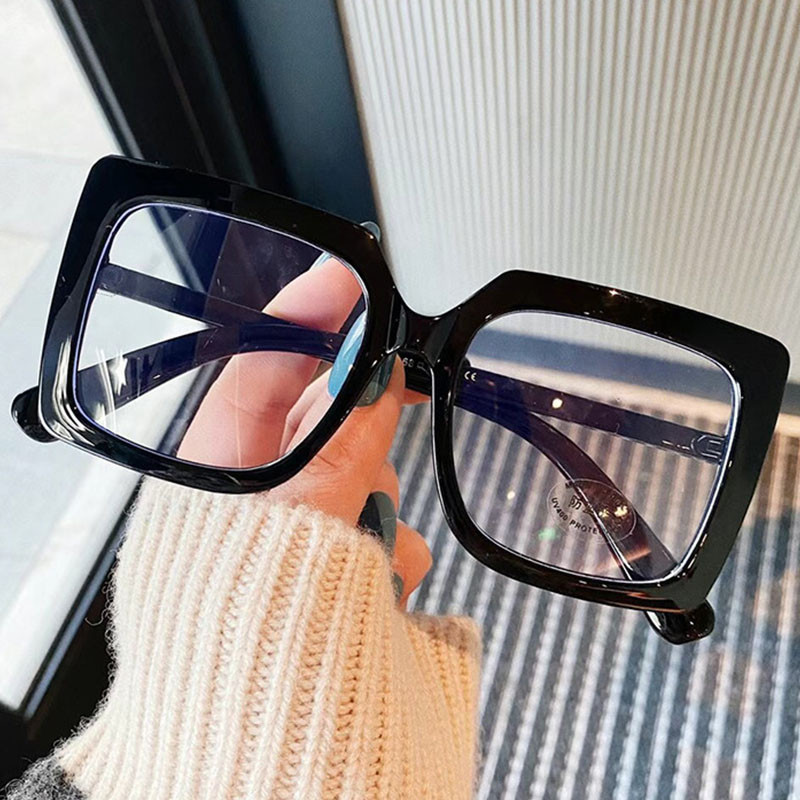 Prozirne četvrtaste naočale Ženske modne velike prozirne okvire za optičke naočale Ženske vintage naočale protiv plave svjetlosti