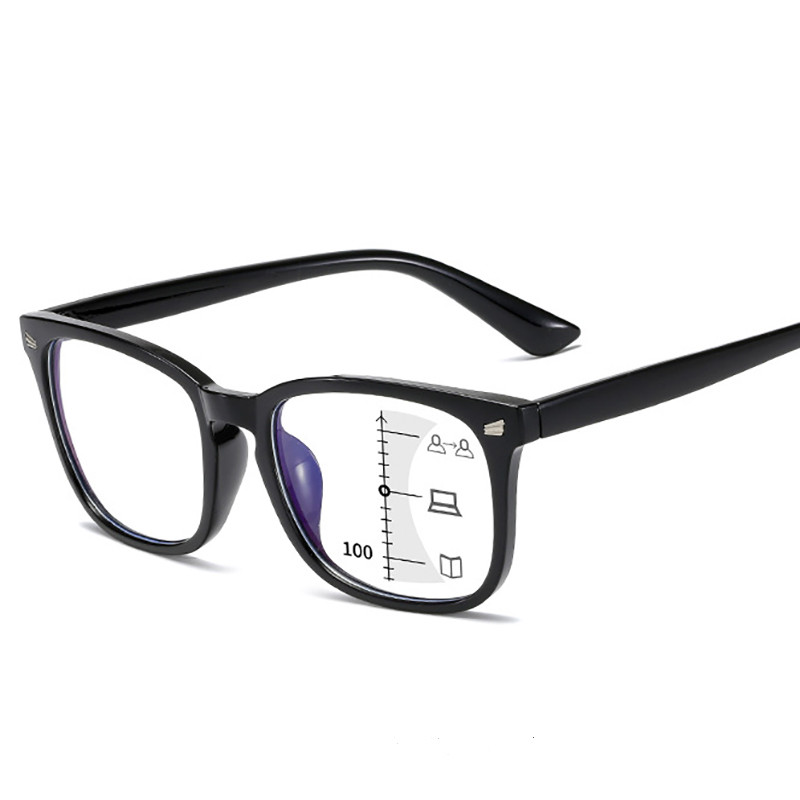 Progresīvās daudzfokālās lasīšanas brilles vīriešiem Zilās gaismas bloķēšanas viedās tālummaiņas bifokālās presbiopiskās brilles Optiskās brilles sievietēm