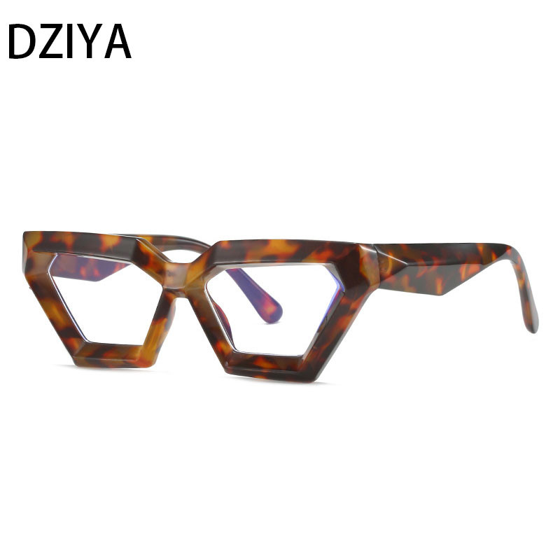 Didelio rėmelio akiniai moterims Vyriški akiniai leopardiniai akiniai moteriški optiniai akiniai katės akių receptiniai akinių rėmeliai 60451