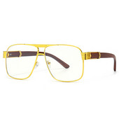 Vintage luksuzne muške modne sunčane naočale, elegantne muške naočale za vožnju na otvorenom, četvrtaste drvene pruge, sjenila UV400