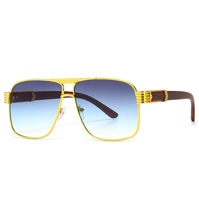 Vintage luksuzne muške modne sunčane naočale, elegantne muške naočale za vožnju na otvorenom, četvrtaste drvene pruge, sjenila UV400