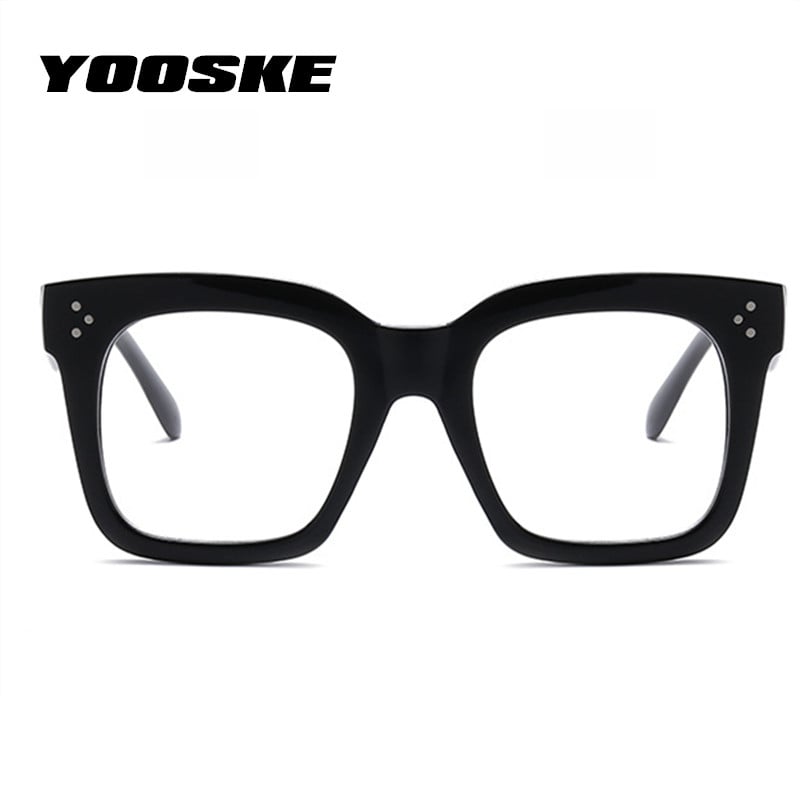 Rame de ochelari YOOSKE transparente pentru femei, ochelari supradimensionați, bărbați, vintage, ochelari de vedere falși, ramă neagră pentru miopie pentru femei