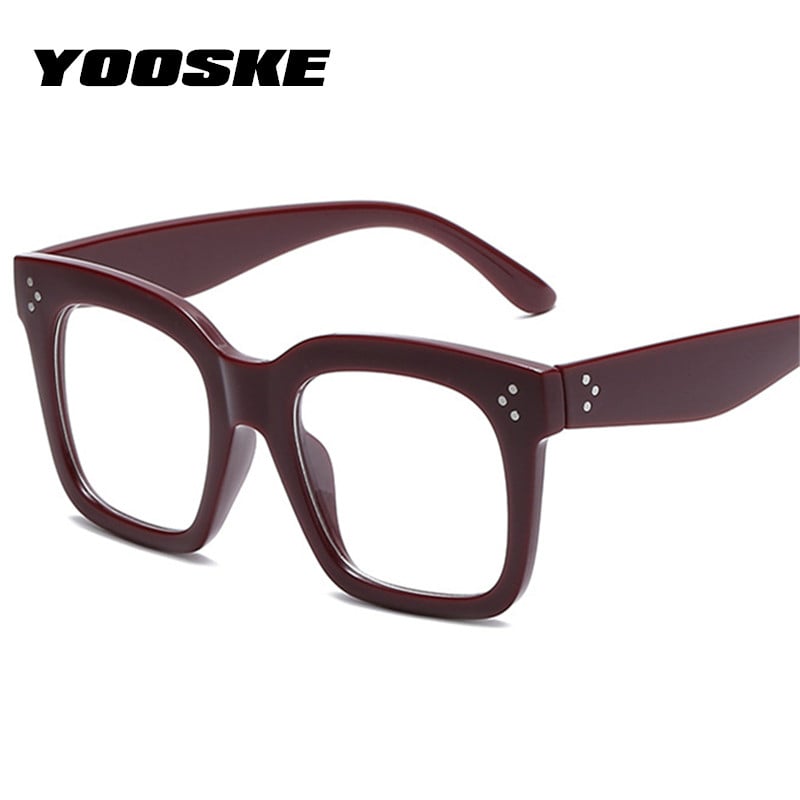 Rame de ochelari YOOSKE transparente pentru femei, ochelari supradimensionați, bărbați, vintage, ochelari de vedere falși, ramă neagră pentru miopie pentru femei