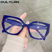 Oulylan Anti Blue Light Prillide raam Naised Mehed Vintage kassisilm Optilised prilliraamid Arvuti retseptiga prillid