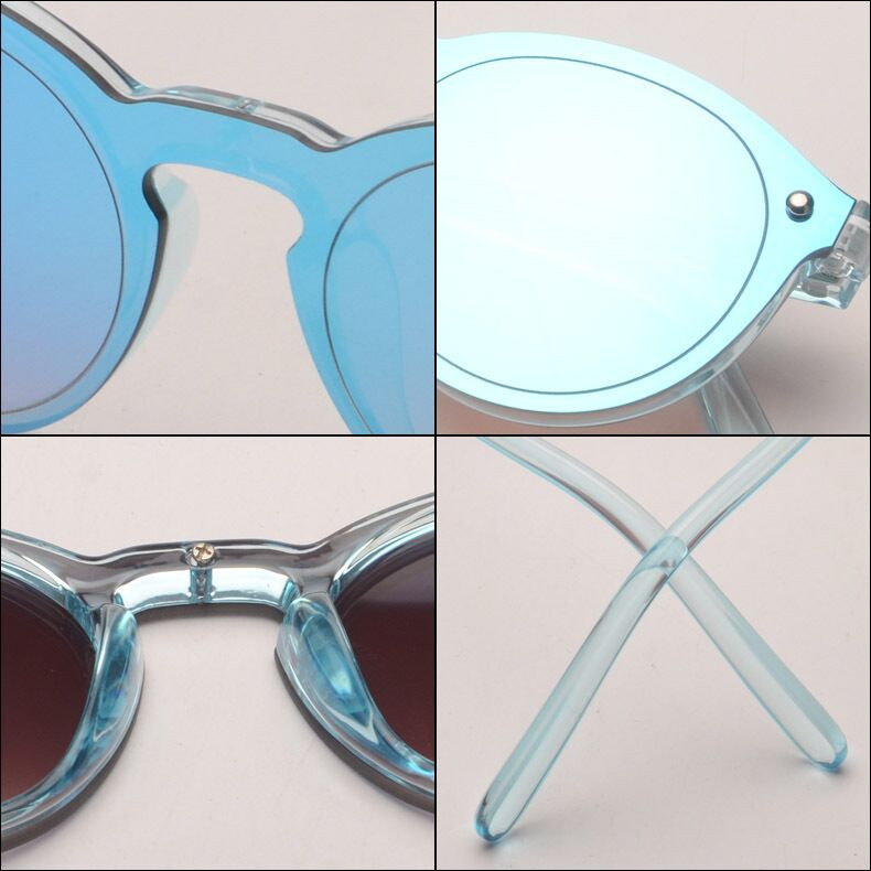 Ochelari de soare pentru femei Ochelari de soare ovali Moda Femei Bărbați Ochelari de soare retro cu oglindă reflectorizante Culoarea bomboană Transparentă Designer de marcă celebră Oculos 611T
