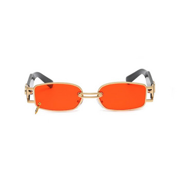 Най-новите хип-хоп дизайнерски слънчеви очила за мъже и жени, рап модни квадратни златисти метални рамки, луксозни дамски хип-хоп очила