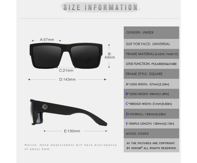 KDEAM Ženske muške sunčane naočale Ženske muške polarizirane sunčane naočale Ljetne sportske naočale Sunčane naočale za plažu Dirve Kd093