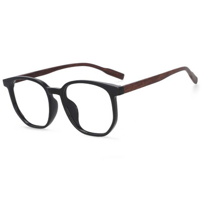 53976 Голяма рамка Котешко око Anti Blue Light Wood Grain Крака Очила TR90 Frame Vintage дамски мъжки очила за работа с компютър