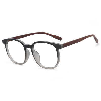 53976 Голяма рамка Котешко око Anti Blue Light Wood Grain Крака Очила TR90 Frame Vintage дамски мъжки очила за работа с компютър