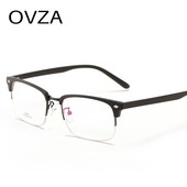 OVZA TR90 Μόδας Οπτικός Σκελετός Ανδρικά γυαλιά χωρίς στεφάνι Anti Light Blue Γυναικεία γυαλιά Οράσεως κατά της κούρασης Classic Rectangle S6009