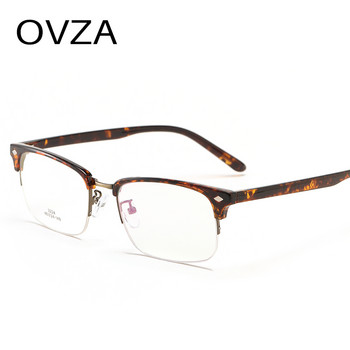 OVZA TR90 Модна оптична рамка Мъжки очила без рамки Анти светлосини Дамски очила Анти-умора Класически правоъгълник S6009