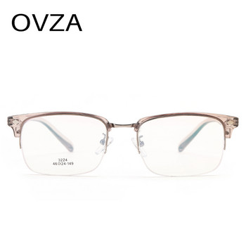 OVZA TR90 Μόδας Οπτικός Σκελετός Ανδρικά γυαλιά χωρίς στεφάνι Anti Light Blue Γυναικεία γυαλιά Οράσεως κατά της κούρασης Classic Rectangle S6009