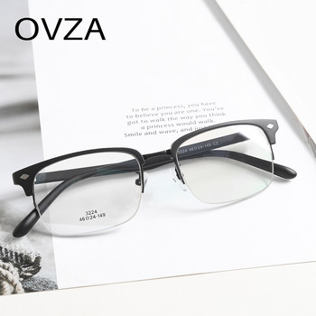 OVZA TR90 Μόδας Οπτικός Σκελετός Ανδρικά γυαλιά χωρίς στεφάνι Anti Light Blue Γυναικεία γυαλιά Οράσεως κατά της κούρασης Classic Rectangle S6009